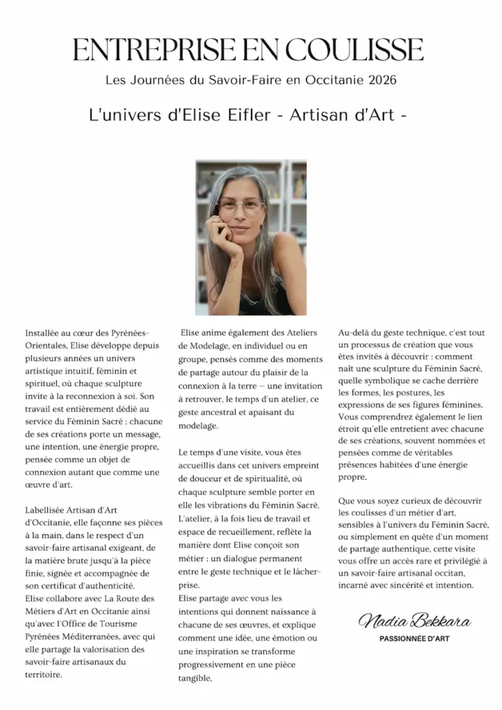 Entreprise en Coulisse, Présentation d'Elise Eifler